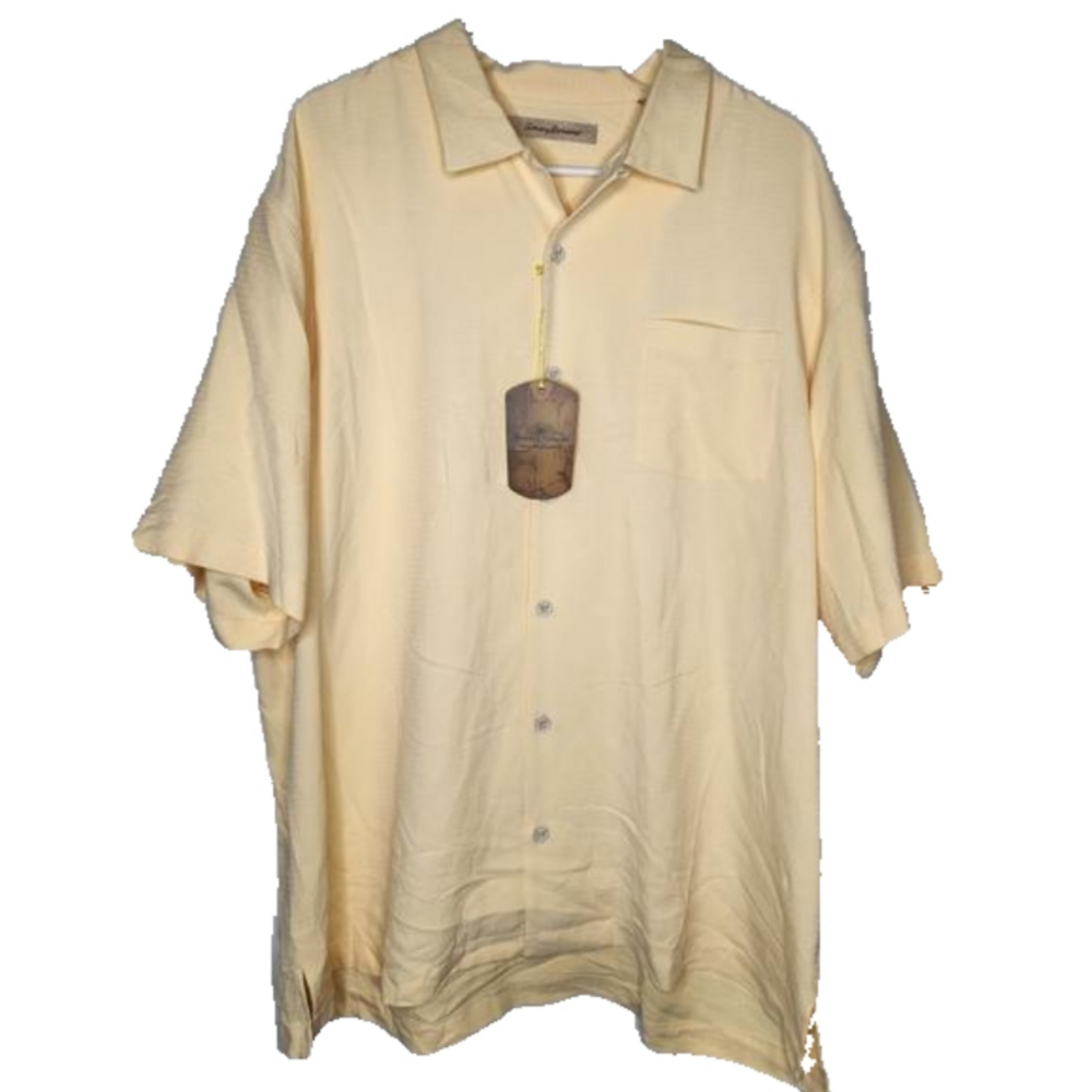 Tommy Bahama Shirt Men’s XL 100% Silk Banana Cove SS with Tags but has defects
